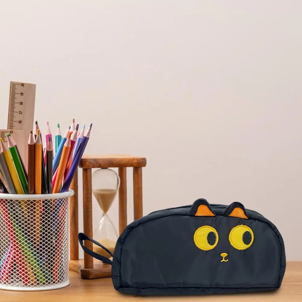 

Pencil Case Cartoon Pen Pouch 3D Embroidered Cat Capybara Pen Holder Large Capacity Stationery Organizer for Teens Students
