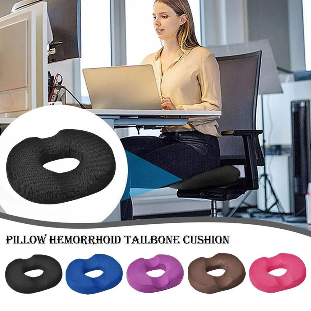 

Hemorrhoid Cushion Tailbone Cushion Donut Pillow Hemorrhoids Coccyx Pad Ergonomic Design Relieve Pain Memory Foam Pillow 1pc