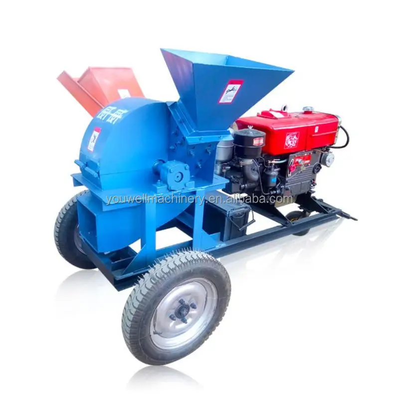 Macchinari forestali Frantoio industriale per legno D iesel Engine Machine