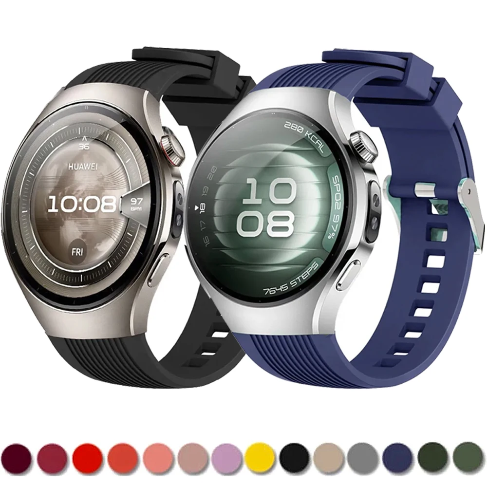 20mm 22mm ストラップ サムスン ギャラクシー ウォッチ 4 5 6 7 44mm 40mm 5 Pro クラシック用、ファーウェイ ウォッチGT4 5 Pro用 シリコンブレスレット