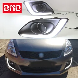 Car LED 12V Daytime Running Lights For Suzuki Swift 2014 2015 2016 Daytime Running Headlamps Auto Driving Lamp Foglamp