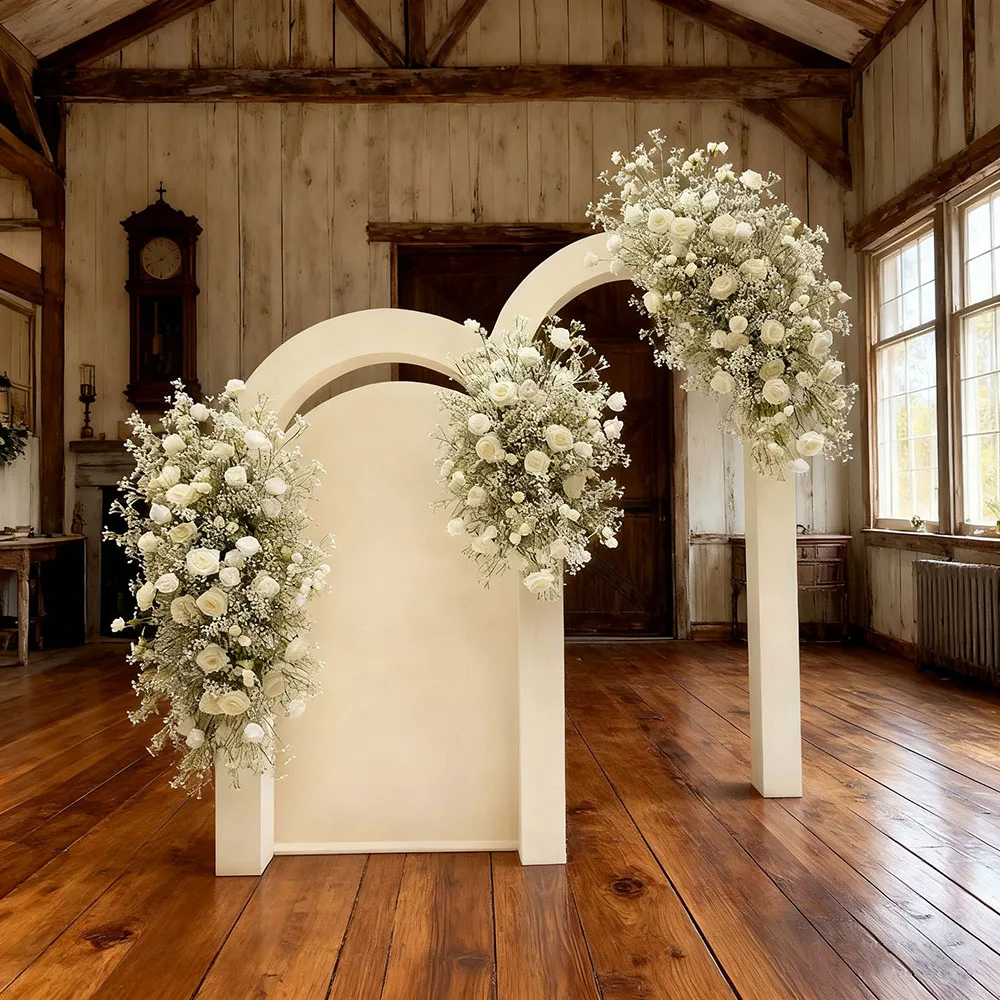 

High Quality Wedding Arch Backdrop With Artificial Flowers Wedding Decoration Kit