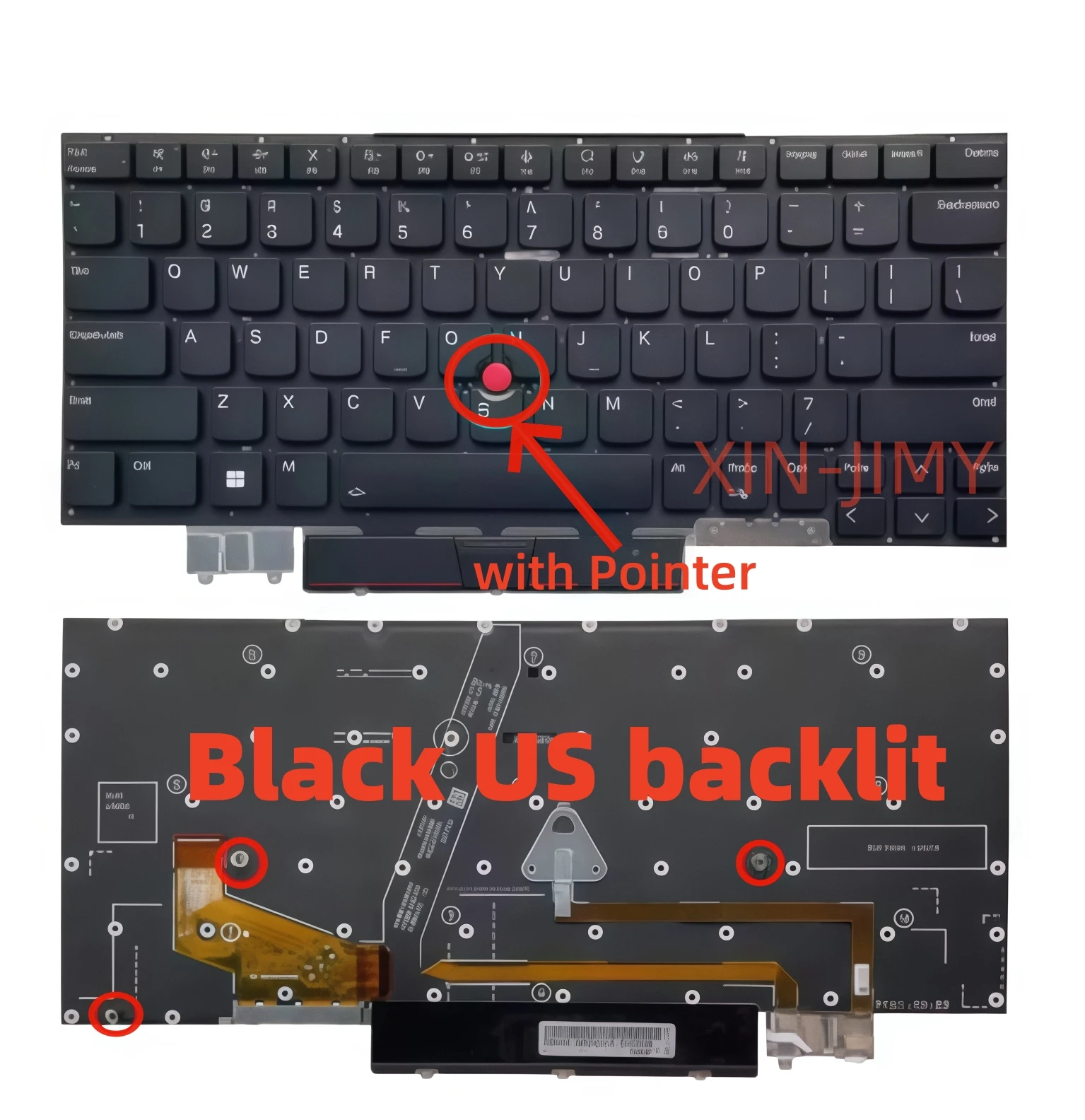 

Черная клавиатура ноутбука с подсветкой в США для Lenovo ThinkPad X1 Carbon Gen10 2022 с указателем