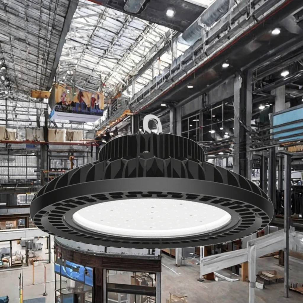 500W LED High Bay Lights 75000LM Super Bright with Plug UFO Commercial Industrial Warehouse Workshop Factory Barn Garage