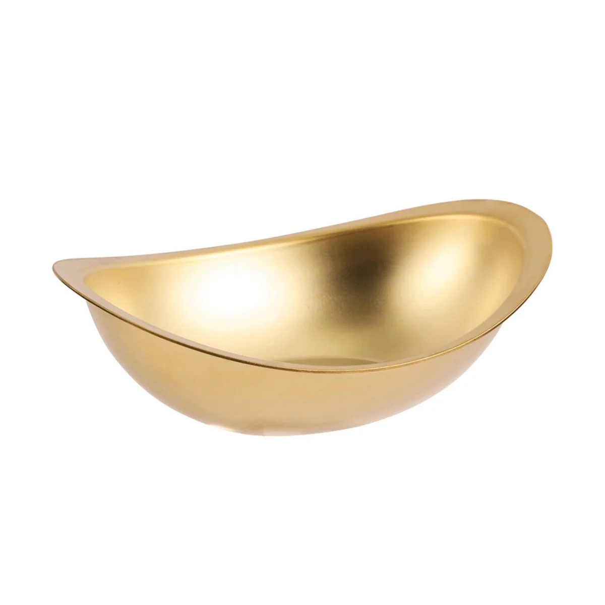 Stainless Steel Golden Ingot Bowl Korean Salad Bowl Commercial Dessert Snack Bowl Korean Cuisine Tableware M