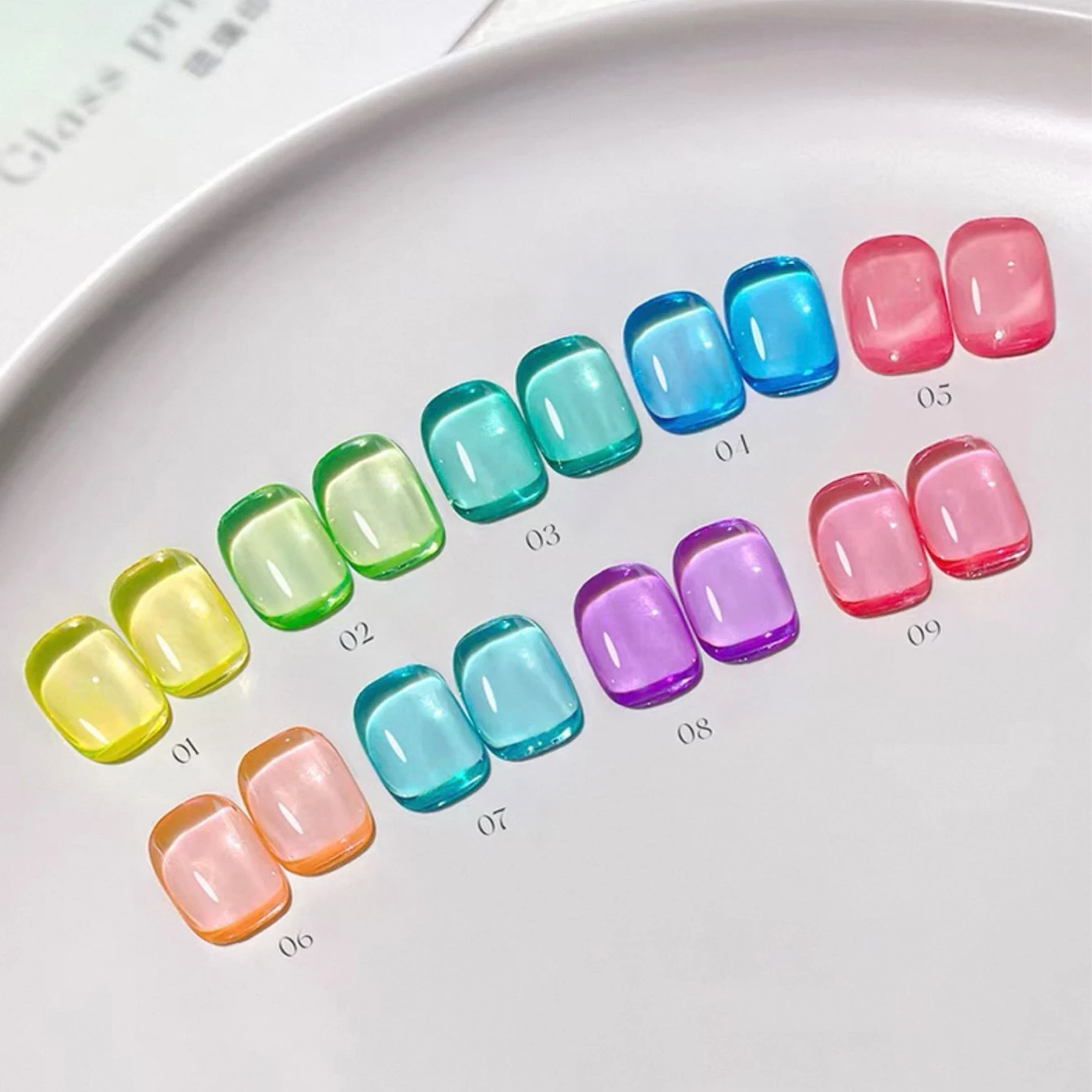 1-6 STKS Hoge Transparante Glazen Gel Nagellak 2025 Internet Celebrity Populaire Heldere Transparante Nagellijm Nail Art Supplies