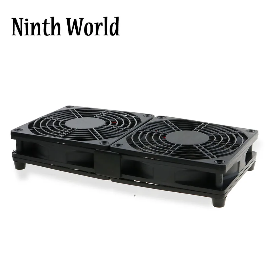 라우터 냉각 팬 DIY PC 쿨러 TV 박스 무선 조용한 조용한 DC 5V USB 전원 120mm 240mm 팬 12CM W/나사 보호 네트