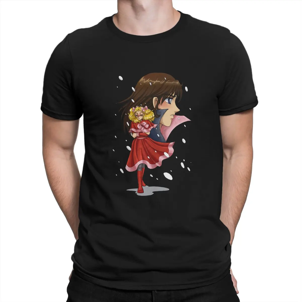 Terry Snow Essential Casual Polyester TShirt Candy Candy Anime Style Tops Leisure T Shirt Male Short Sleeve