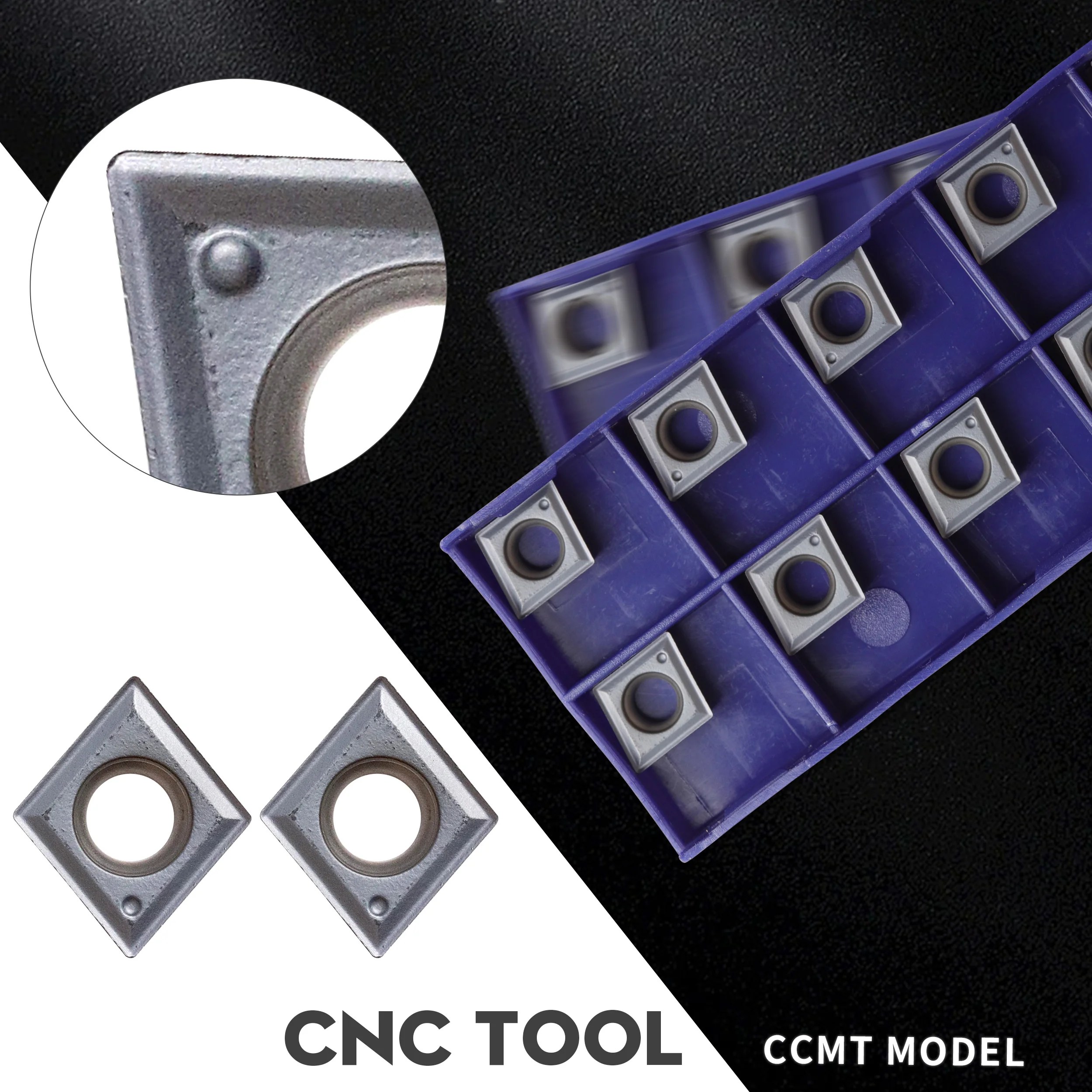 10Pcs CCMT09T304 NN LT10 CCMT060204 Carbide Insert CNC Lathe Cutting Tool Internal Turning Tool CCMT Insert For steel processing