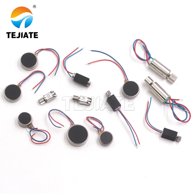 1 Uds. Motor vibrador de pulsera para teléfono móvil 0827/1027/30/34 motor de copa hueca de parche plano con motor de cable