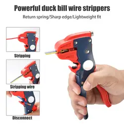 Automatic Wire Insulation Remover Portable Self-adjusting Wire Stripper with Depth Stop Non-slip Handle Ergonomic for Easy