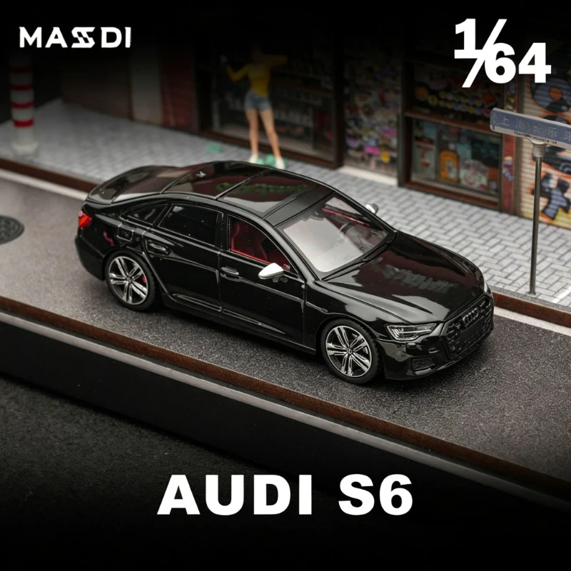 Masdi Official Licensed 1:64 Audi S6 Diecast Alloy Miniature Car Model Collectible Display Model Ornament toy vehicle Gift