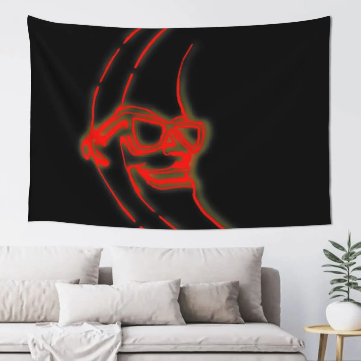 RED M A C T O N I G H T Tapestry Wall Deco Custom Tapestry