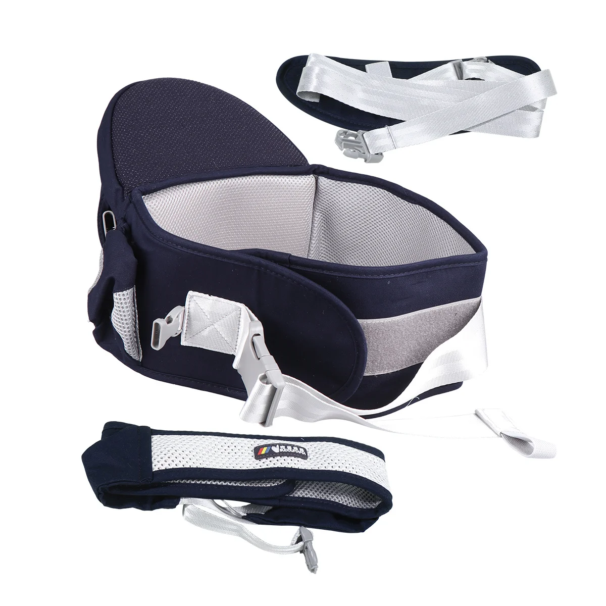 

Baby Waist Stool Breathable Dark Blue Multifunctional Infant Hip Seat Nonslip Toddler Front Carrier Portable Storage