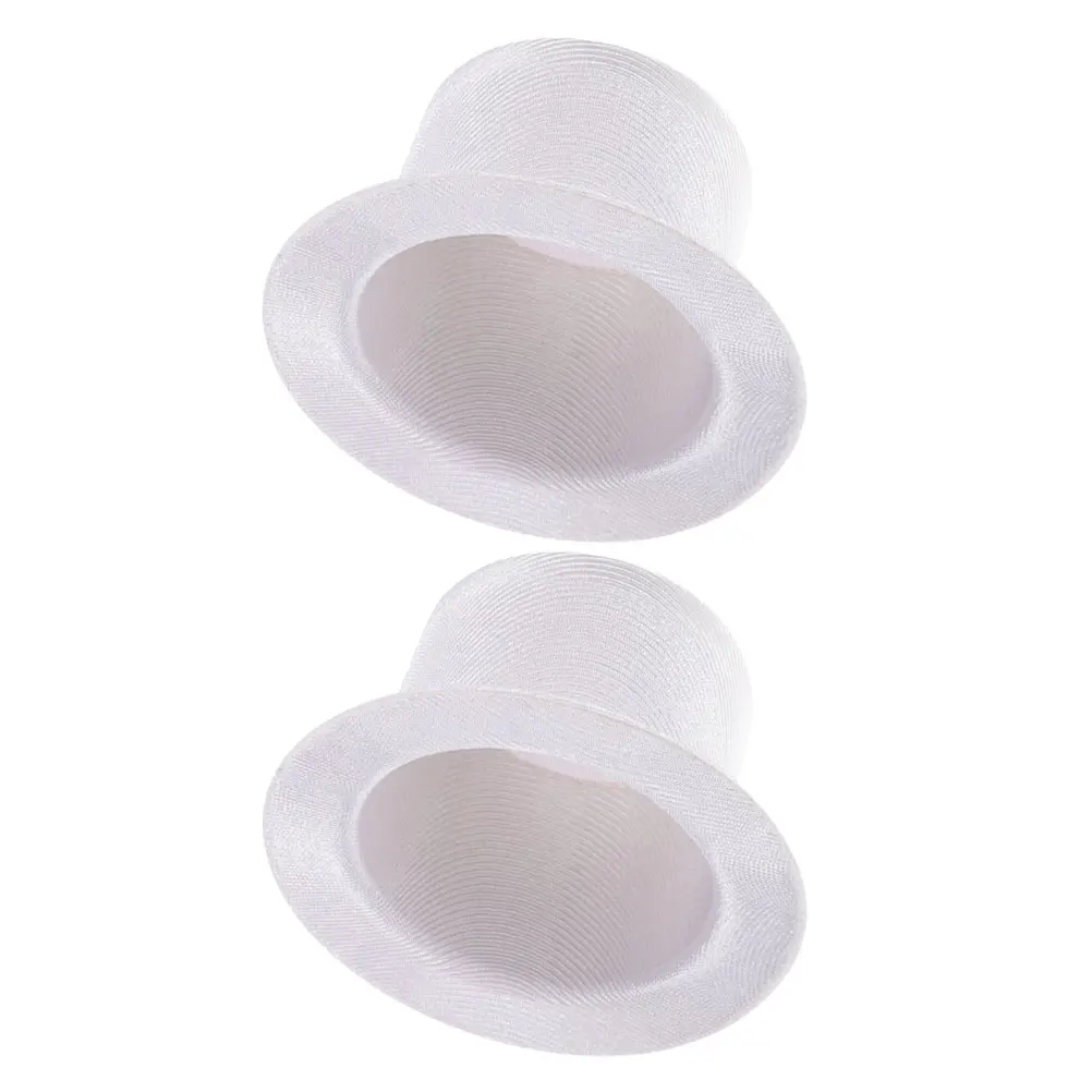 

2Pcs Snowman Hat for Crafts Mini Formal Hat Tiny Top Hats Cloth DIY Projects Christmas Party Decorative Accessory