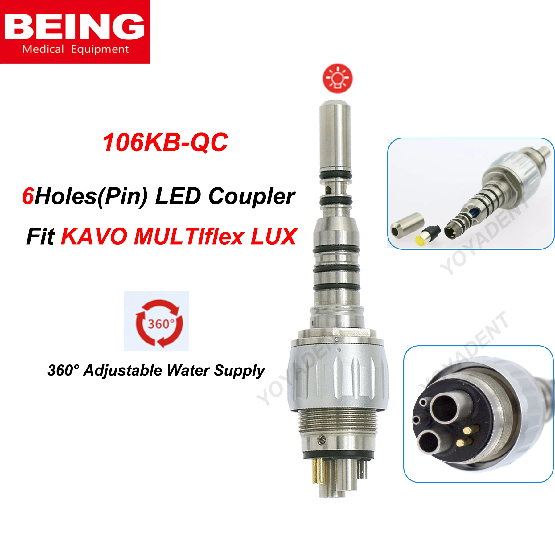 YUSENDENT COXO Coupleur LED Dentaire B2/M4 QD-J 10