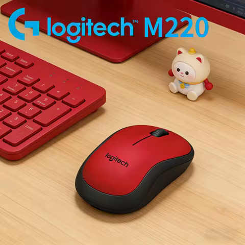 Logitech M220 Silent Wireless Mouse, 90% Noise Reduction, 2.4G 10m Stable Connection for Home Office Laptop PC
