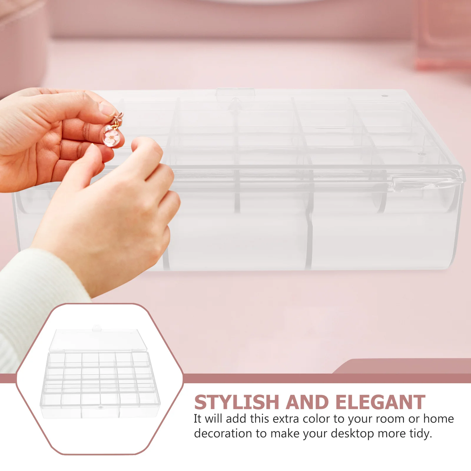 

1Pcs Double Layer Transparent Jewelry Box Simple Organizer for Necklaces Earrings Bracelets and Small Item Storage