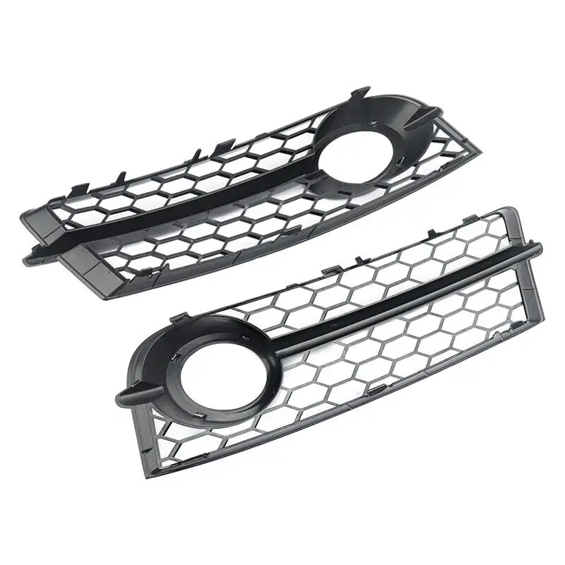 Honeycomb Mesh HEX Auto Fog Lamp Grille For Audi TT 8J 2006-2014 Front Bumper Light Grill Cover Exterior Cars Accessories Tools