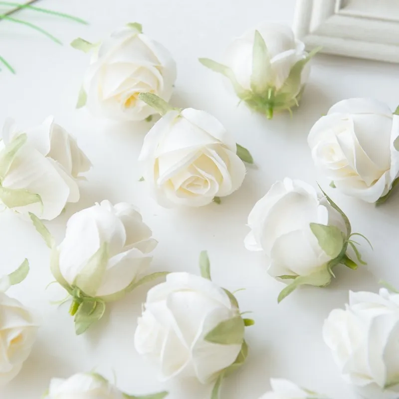 10/20 Stück Künstliche Blumen für Zuhause, Garten, Hochzeit, Wanddekoration, DIY-Festival-Kranz, Scrapbook-Zubehör, Seidenrosenkopf, Geschenk – Detail 7