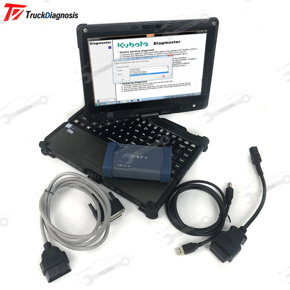 لـ KUBOTA DIAGNOSTIC PYTHON Python واجهة Diagmaster KUBOTA Takeuchi أداة تشخيصية والكمبيوتر المحمول v110