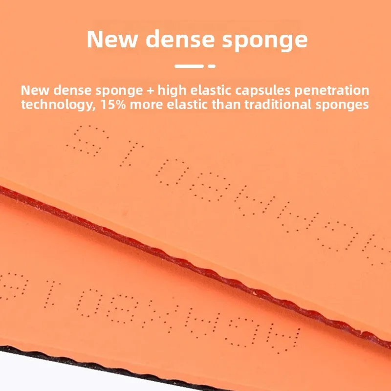 DHS Hurricane 8 Table Tennis Rubber Sheet with High Elastic Sponge Pips-in Sticky Ping Pong Rubber PF4 Hurricane 8-80 Fast Speed - Image 4