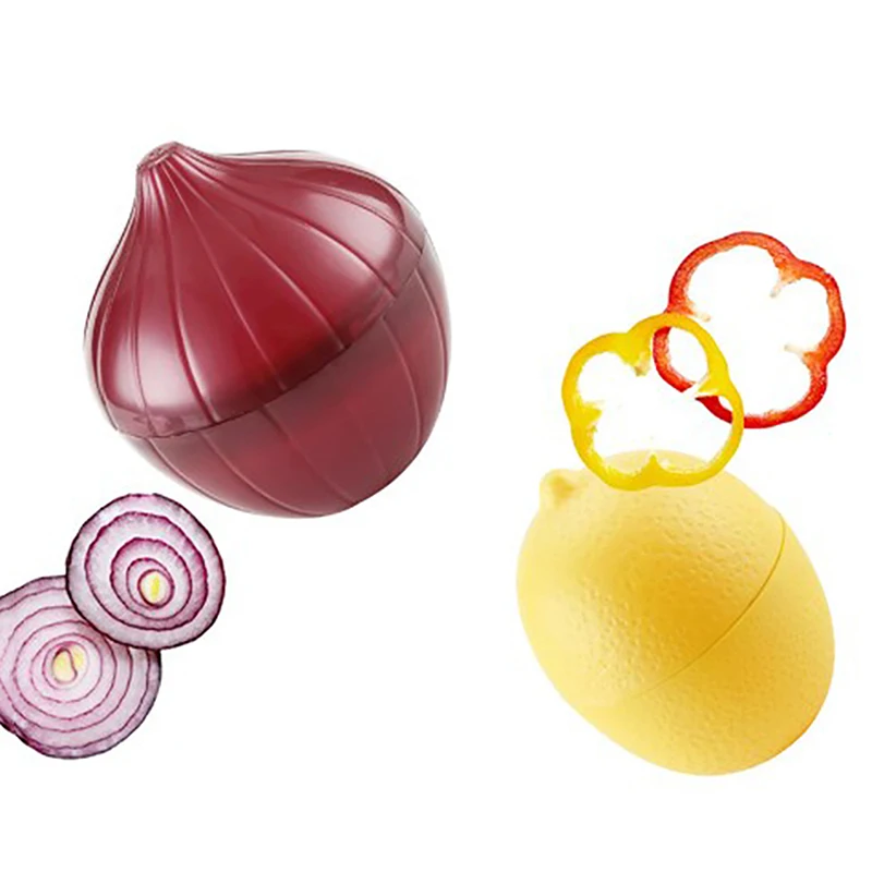 Creative Kitchen Refrigerator Vegetable Fruits Crisper Containers Onion Garlic Green Pepper Lemon Fresh Storage Box