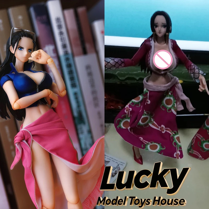 

1/12 Nico Robin Pink Flora Hemline Beauty Hancock Long White Cape Sun Print Skirt Clothes Toys Accessory For VAH Action Figure