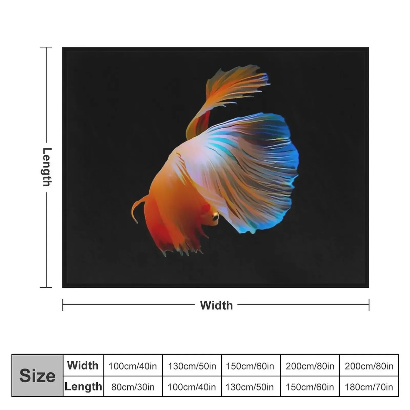 Betta Fish Throw Blanket Luxury Thicken Decoratives Decorative Sofas for sofa Blankets