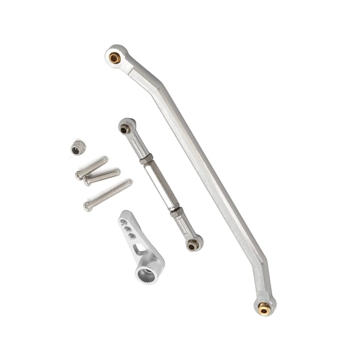 ABUM-Aluminum Alloy Stronger Steering Link Rod Kit For 1/12 MN128 Upgrade RC Car Part
