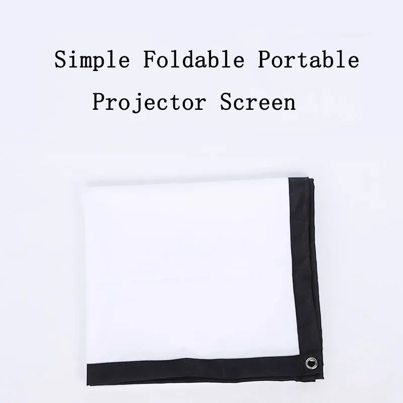 Thinyou Oxford Fabric Projection Screen Soft and Foldable 60 72 84 100 120 150 180 200 inch 16:9 Outdoor Projection Screen