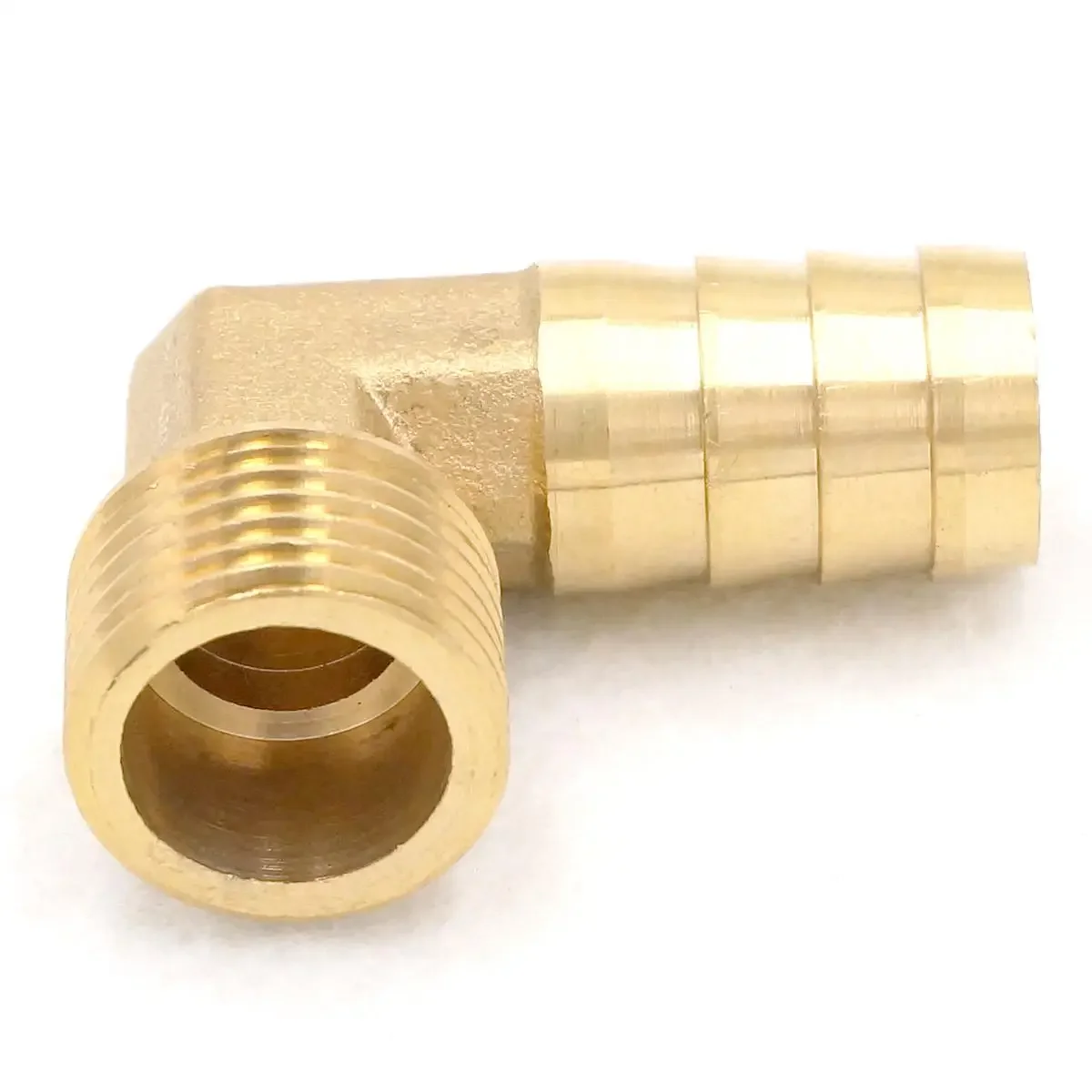 

LOT 2 Hose Barb I/D 16mm x 1/2" BSP Male Thread Elbow Brass coupler Splicer Connector fitting for Fuel Gas Water