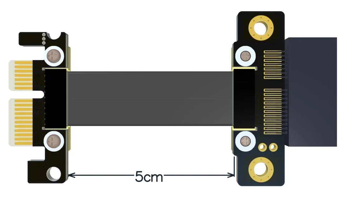 PCI-E x1 Extension Cable to Solve the Problem of Graphics Card Blocking Support Network Card Sound Card USB