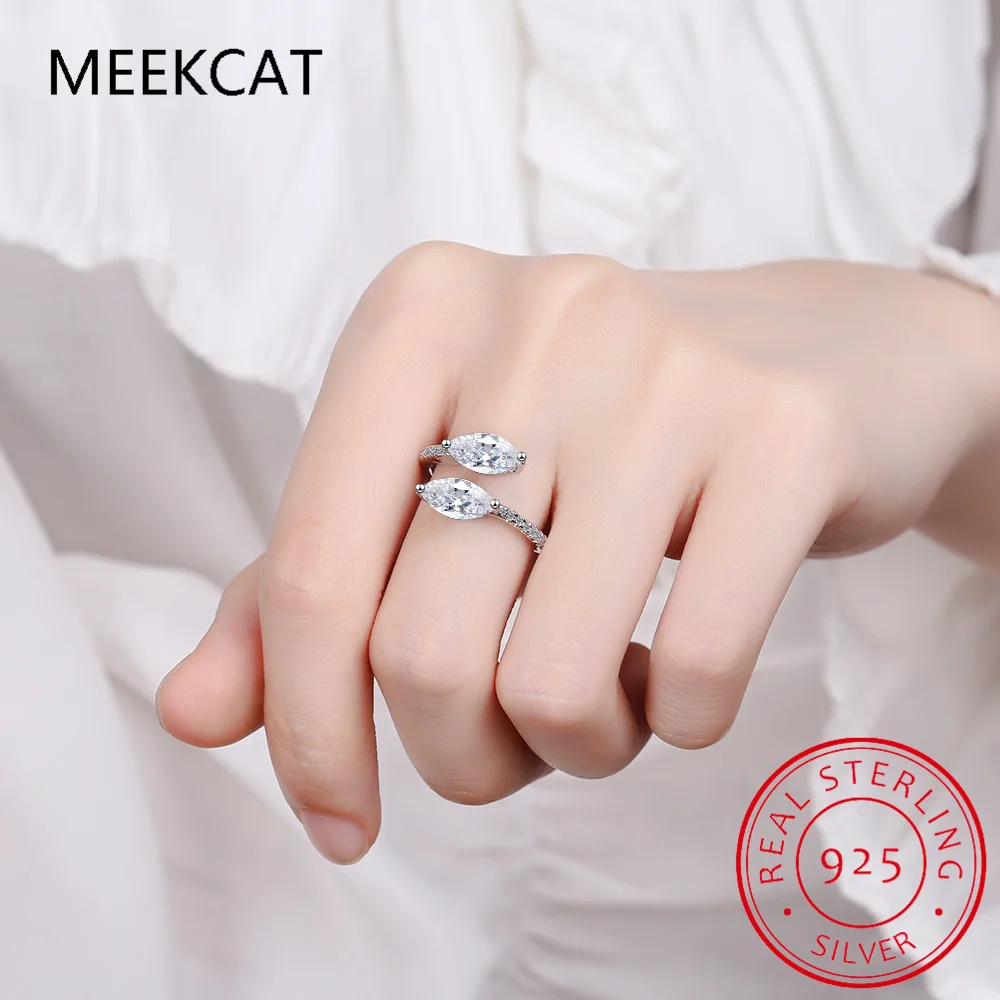 

Кольцо с муассанитом в форме капли для женщин, обручальное кольцо с лабораторным бриллиантом, чистое серебро S925, женское кольцо-корона, одинарное кольцо на палец, Anillos De Prata