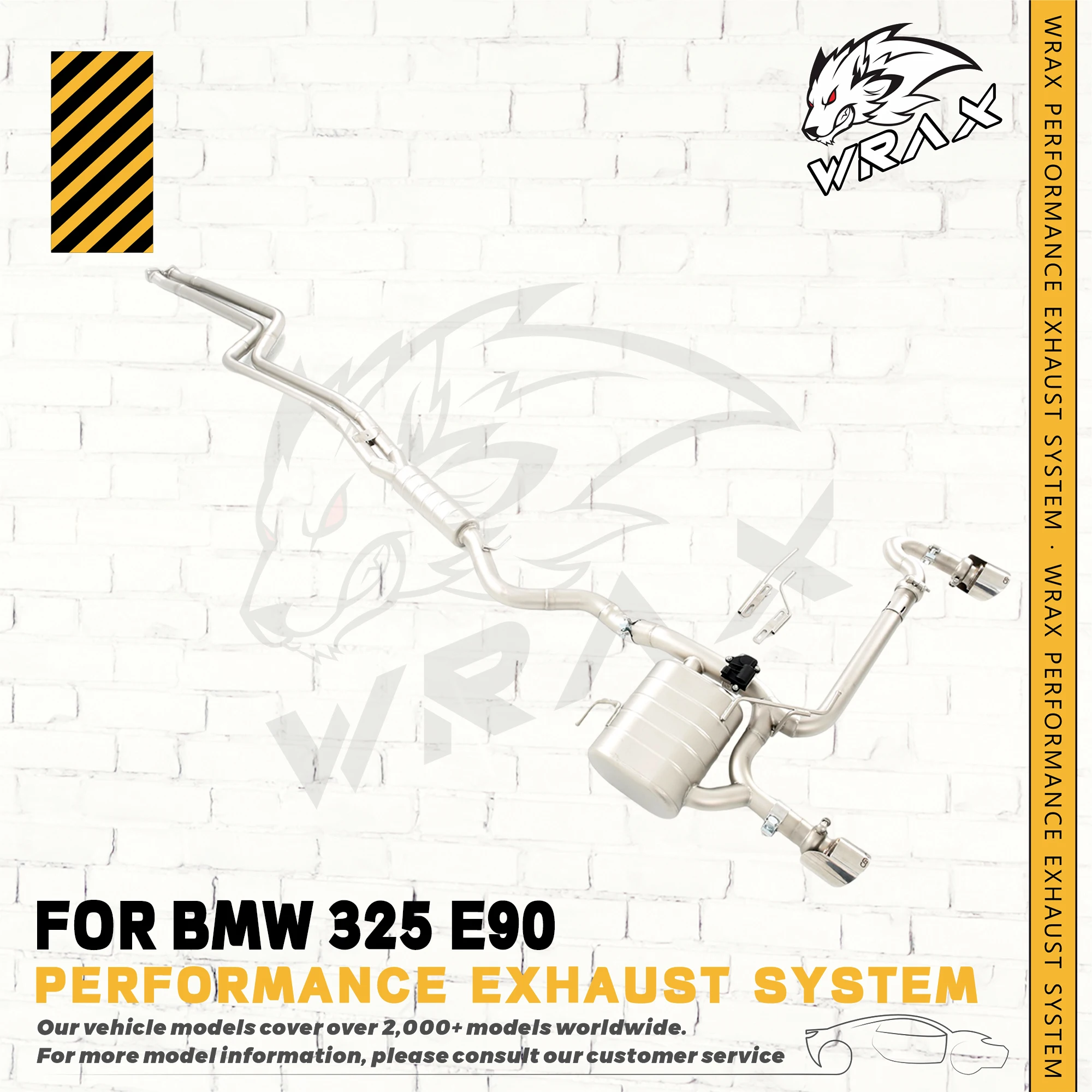 

WRAX Racing Performance Car Catback Exhaust Muffler Pipe Sport Sound for BMW 325 E90 Auto Accessories Direct Fit Replacement