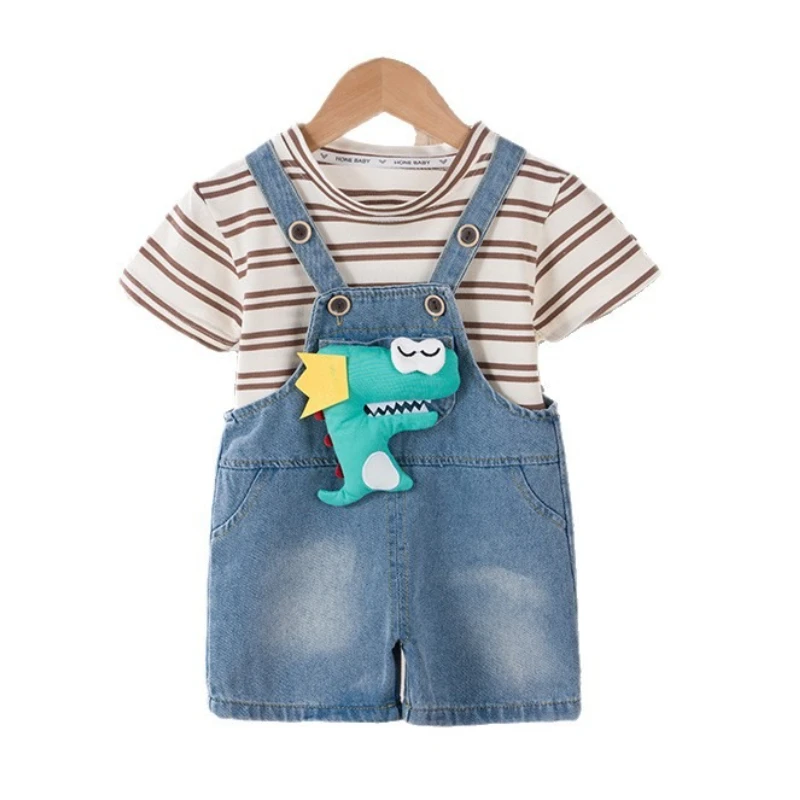 

New Summer Baby Boys Clothes Suit Children T-Shirt Shorts 2Pcs/Set Toddler Outfits Infant Casual Striped Costume Kids Tracksuits