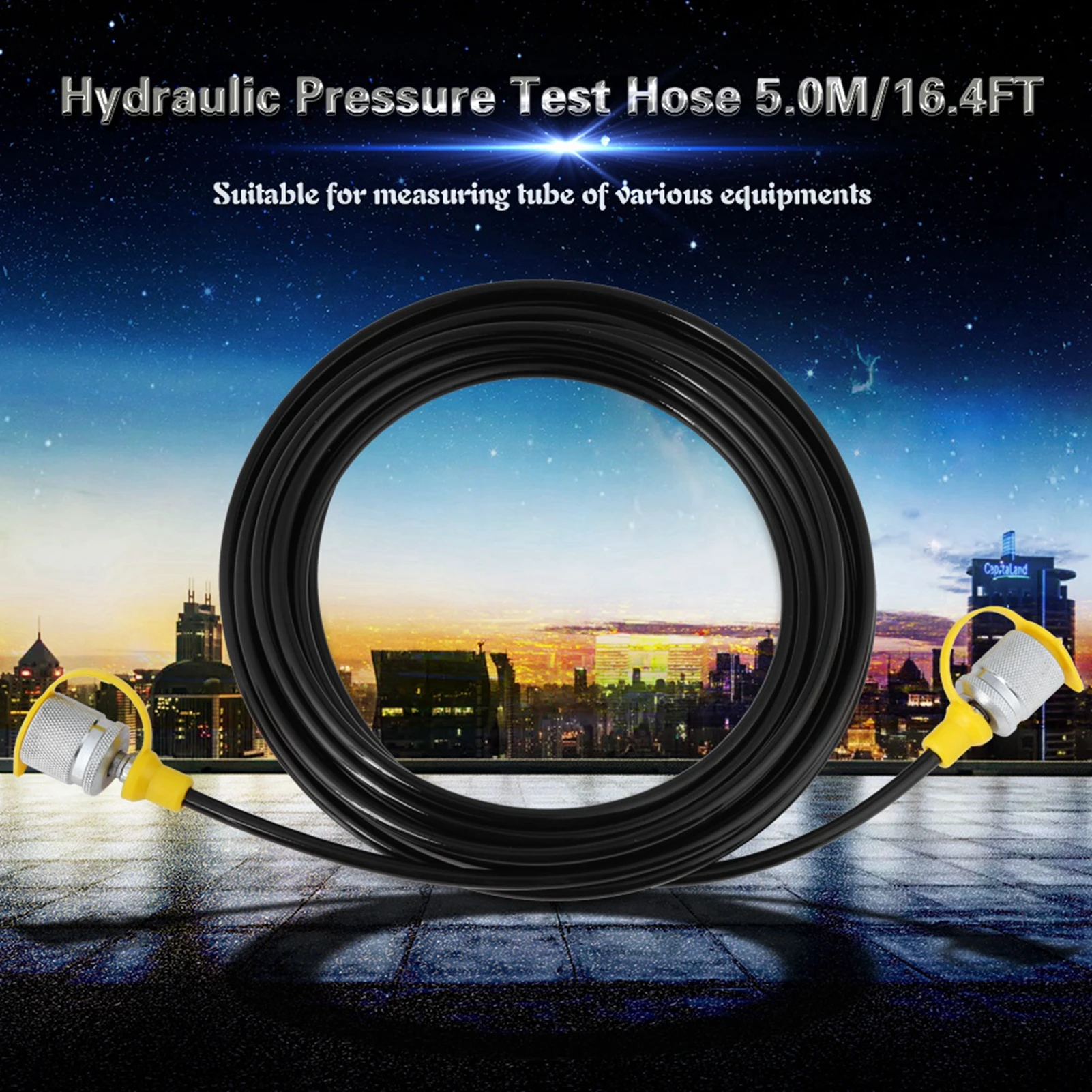 M16 64MPa Hydraulic Test Hose Hydraulic Pressure Test Hose 5.0M/16.4FT Female Liquid