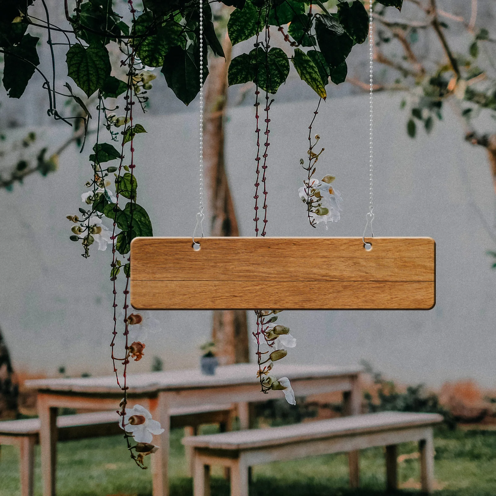 

20Pcs Alloy Chains Hooks Hanging Signs Planters Decor Indoor Outdoor Easy Installation Signs Hanging Chain Small Chain