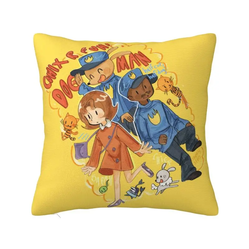 Custom Soft Dogs Anime Throw Pillow Case Home Decorative Square Cushion Cover Pillowcover for Sofa