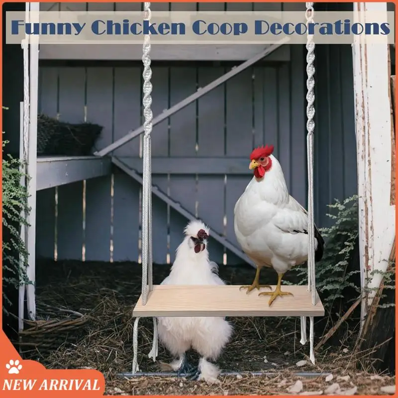 

Emption!Swing Toy For Large Chicken Coop, Chicken Enrichment Toy For Hens And Roosters, Wooden Chicken Coop Accessories