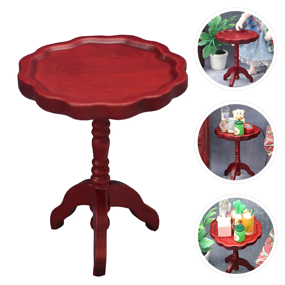 

Lace Small Round Table Coffee Narrow Bedside Dining Room Decor Mini House Desktop Mother