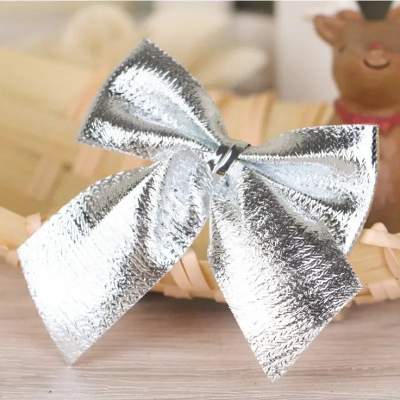 Hot Christmas Decorations Christmas Tree Hanging Decorations Small Bows Red Gold Silver 12 Sets
