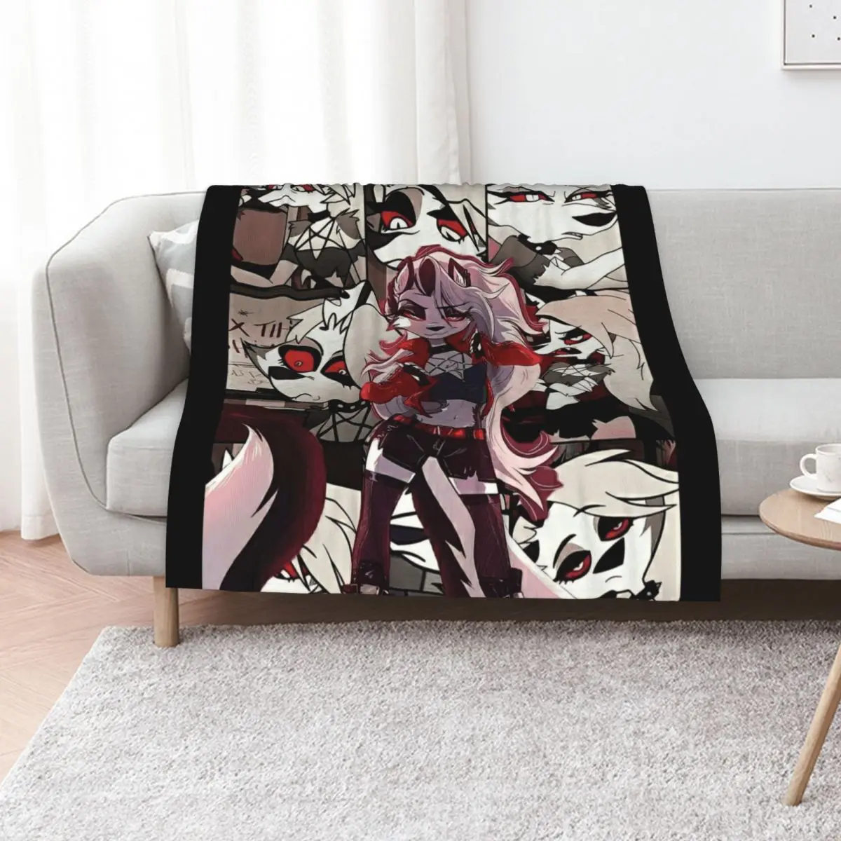Helluva Boss Loona Throw Blanket Cozy Napping Blanket Gift for Mom Dad