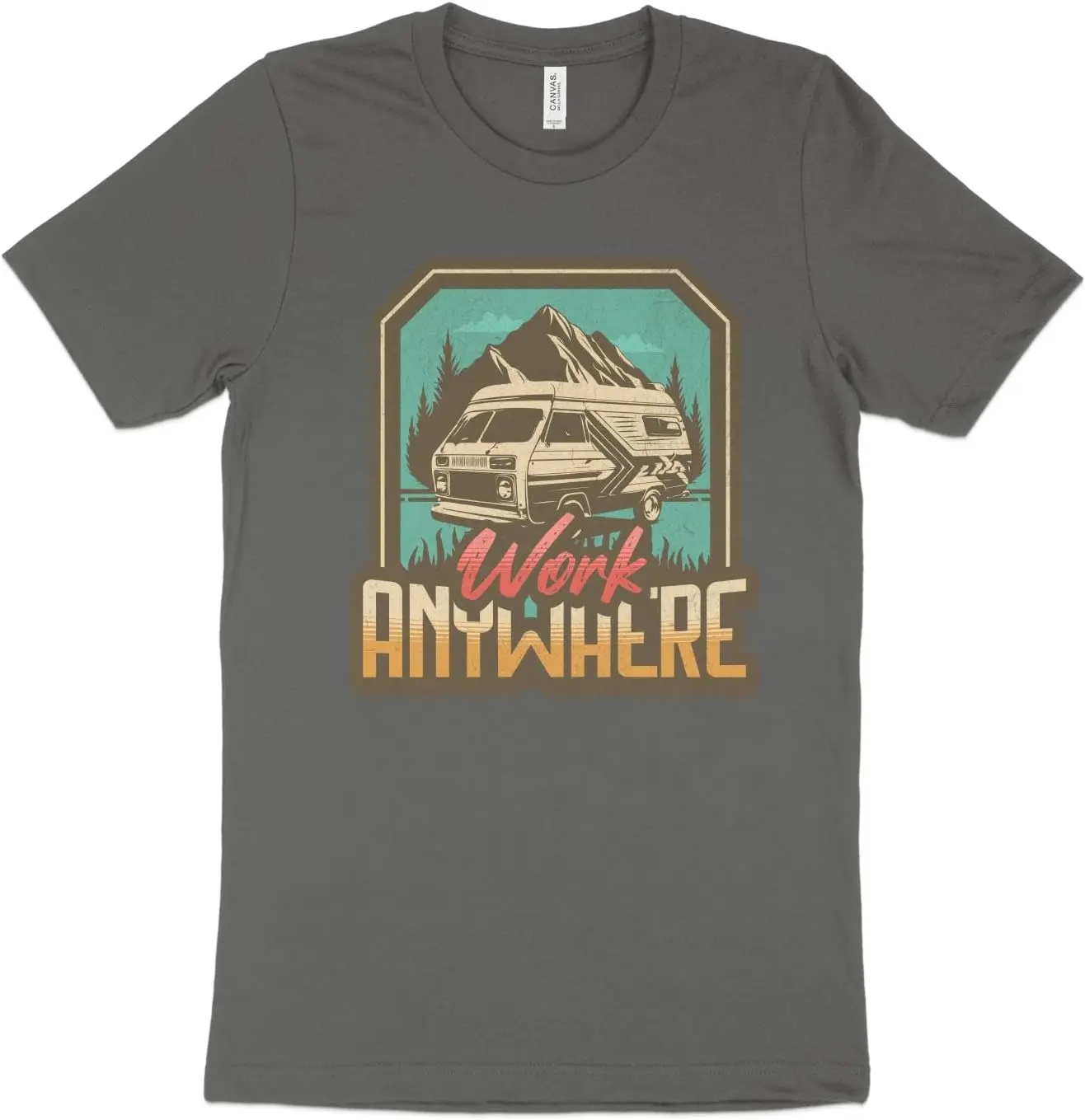 Work Anywhere Shirt, Digital Nomad T-Shirt  Tees High Quality 100%Cotton Short Sleeve