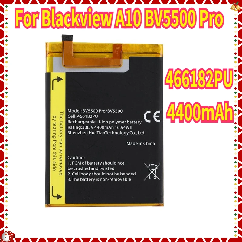 

For Blackview A10 BV5500 Pro Battery 466182PU 4400mAh Mobile Phone Batteries