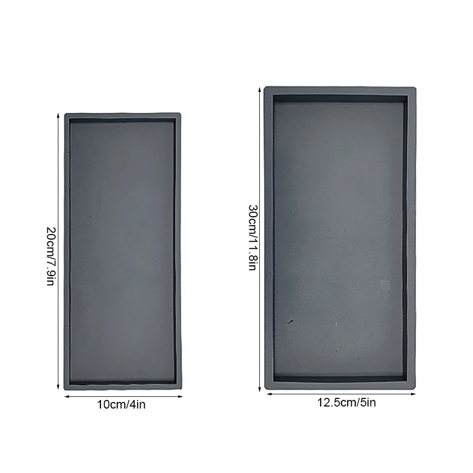 Silicone Soap Dispenser Tray Bathroom Vanity Storage Tray for Dish Soap Sponge Perfume Candle Countertop Storage Tray 2 Sizes