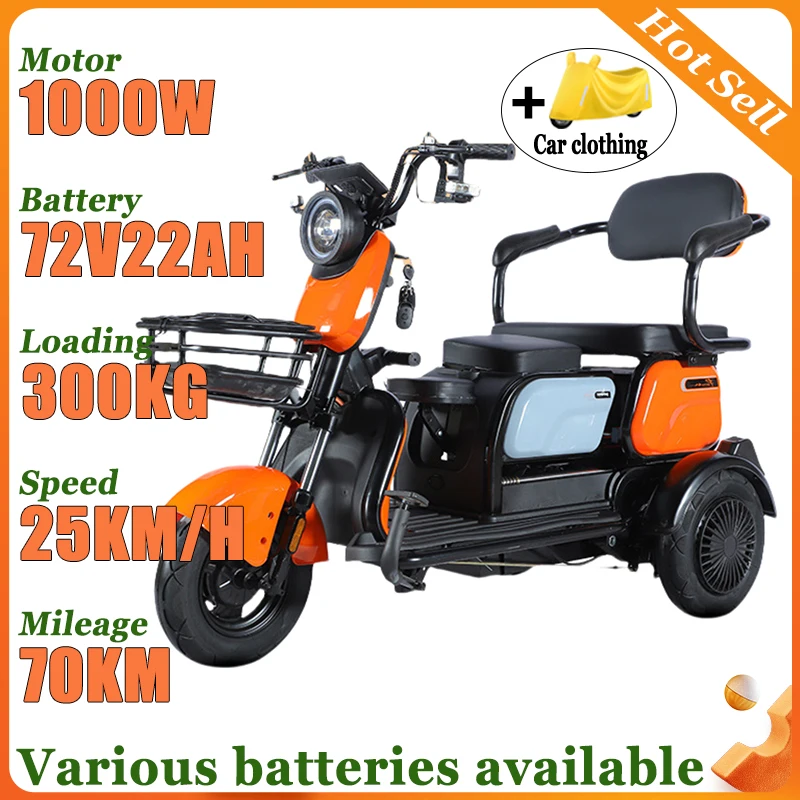 

New Electric Scooter Elderly Miss Pick Up and Drop Off Children Mobility Scooter Removable Battery with Basket Electric Tricycle