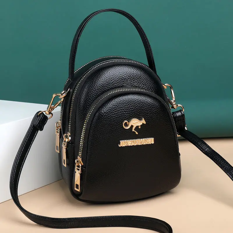 2023 Women Bag New Shoulder Messenger Handbag Mobile Phone Bag Ladies Bag Three-Layer