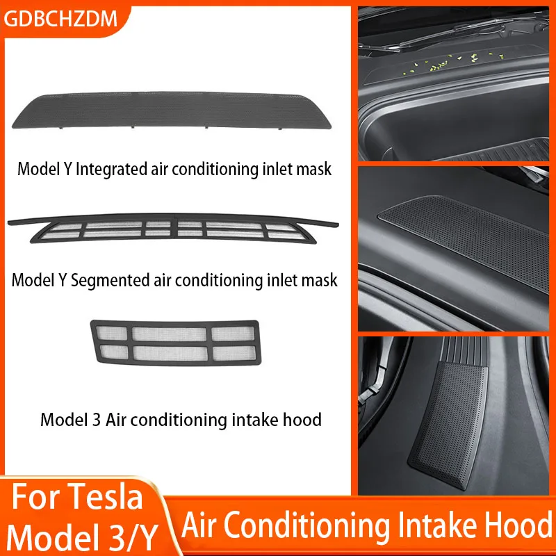 For Tesla 2019-2024 Model 3 Y Integrated/Split Air Inlet Protective Cover Insect-proof Net Front Air-conditioning Intake Grille
