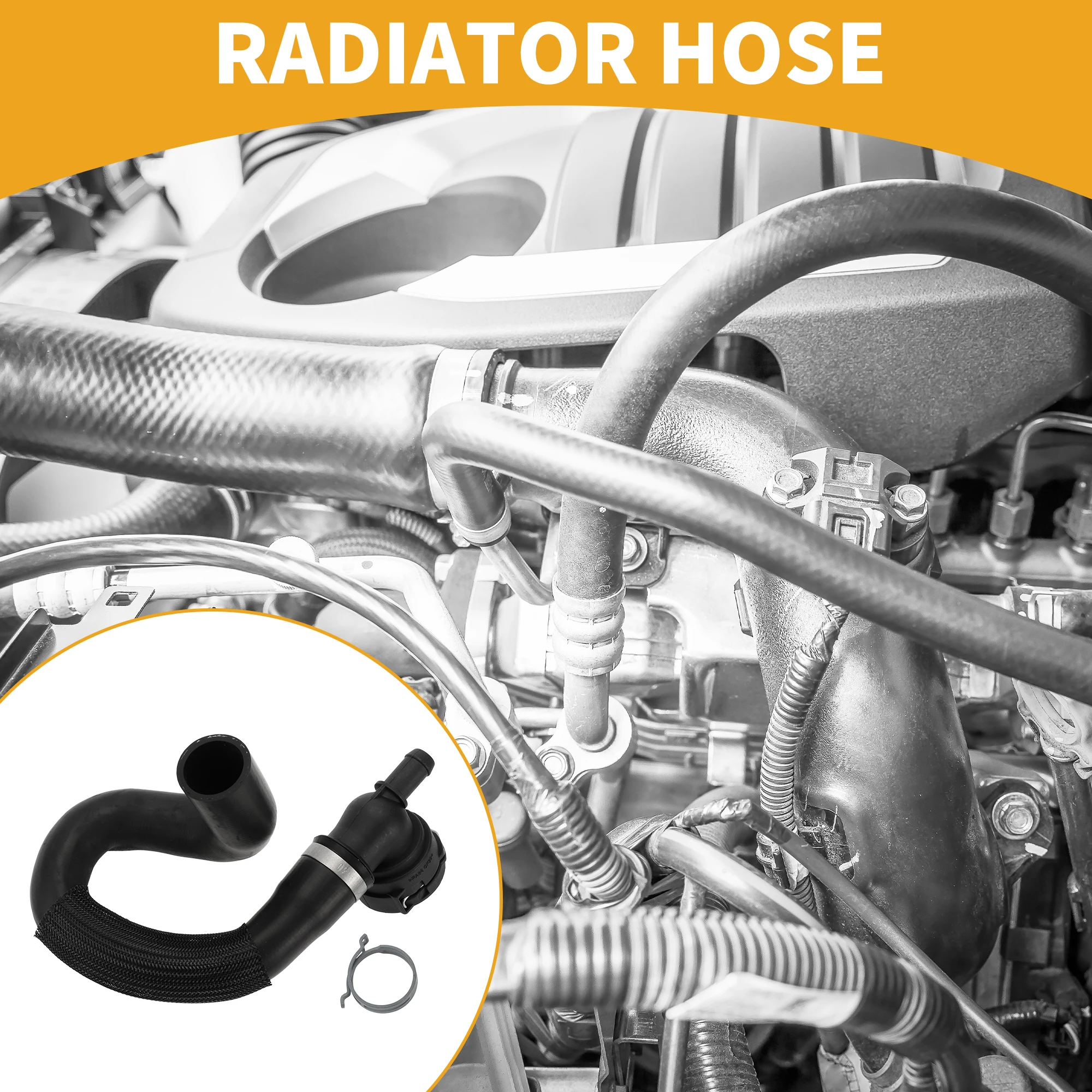 

Шланг радиатора UXCELL No CV618286YC Верхний и нижний шланг охлаждающей жидкости радиатора для Ford Escape 2,0 л, резиновый, черный, хорошее уплотнение